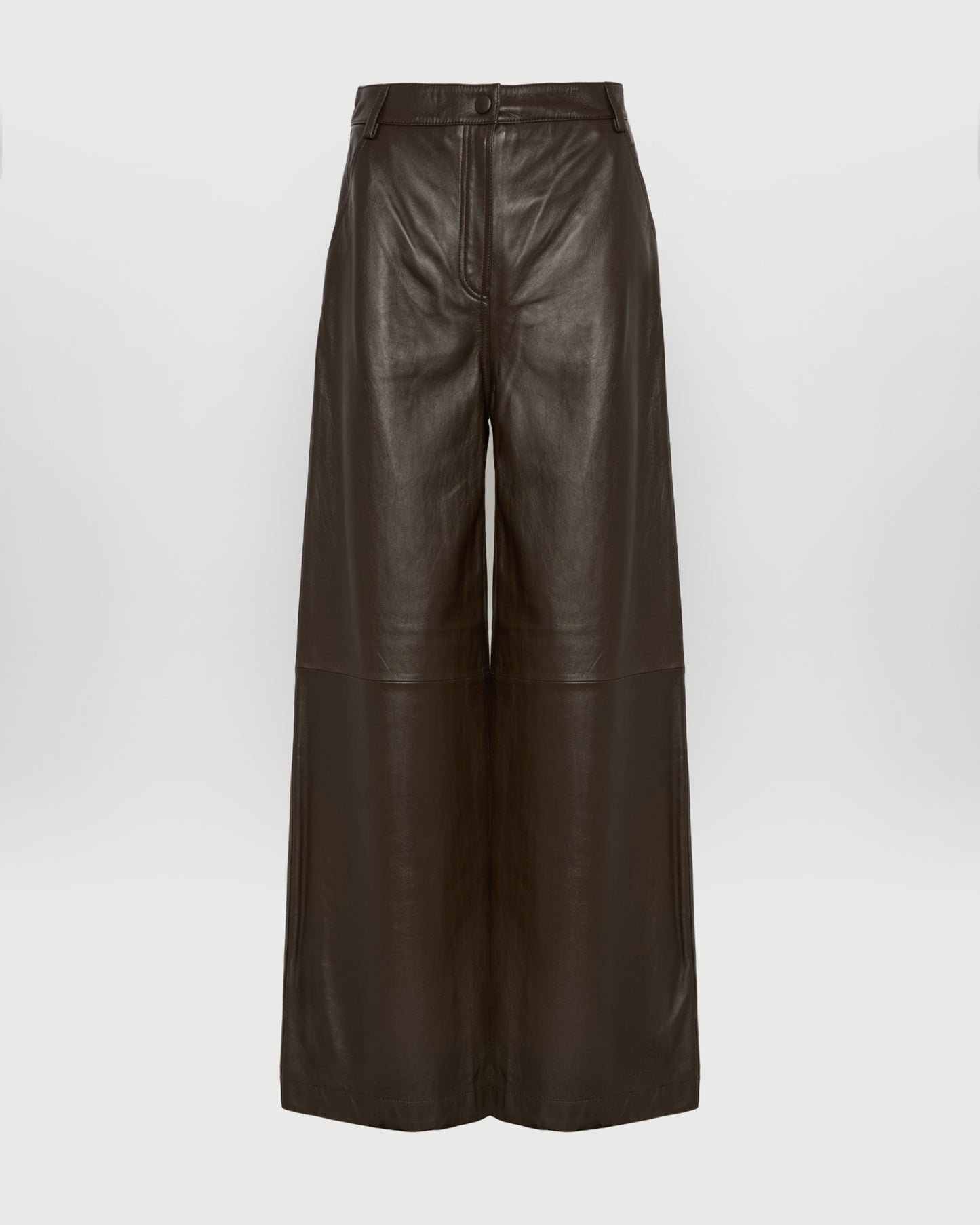 Straight trousers in lamb leather -Yves Salomon