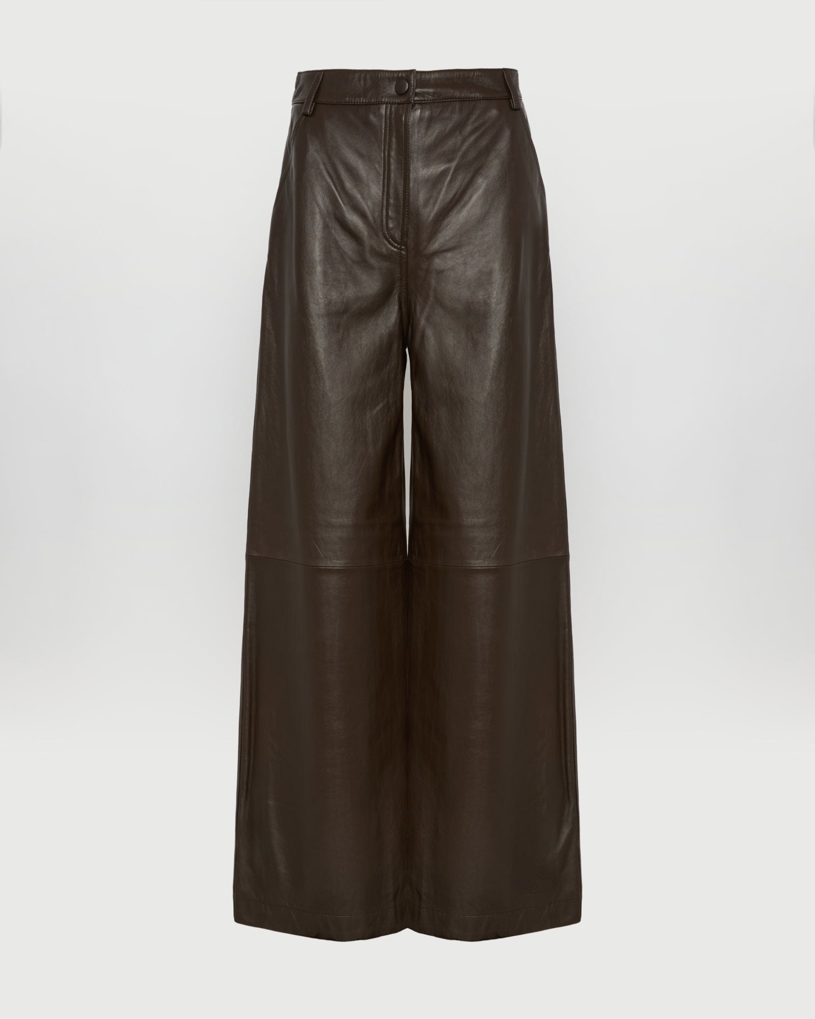 Straight trousers in lamb leather -Yves Salomon