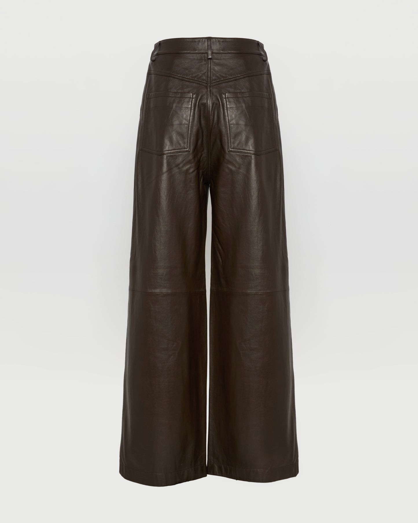 Straight trousers in lamb leather -Yves Salomon