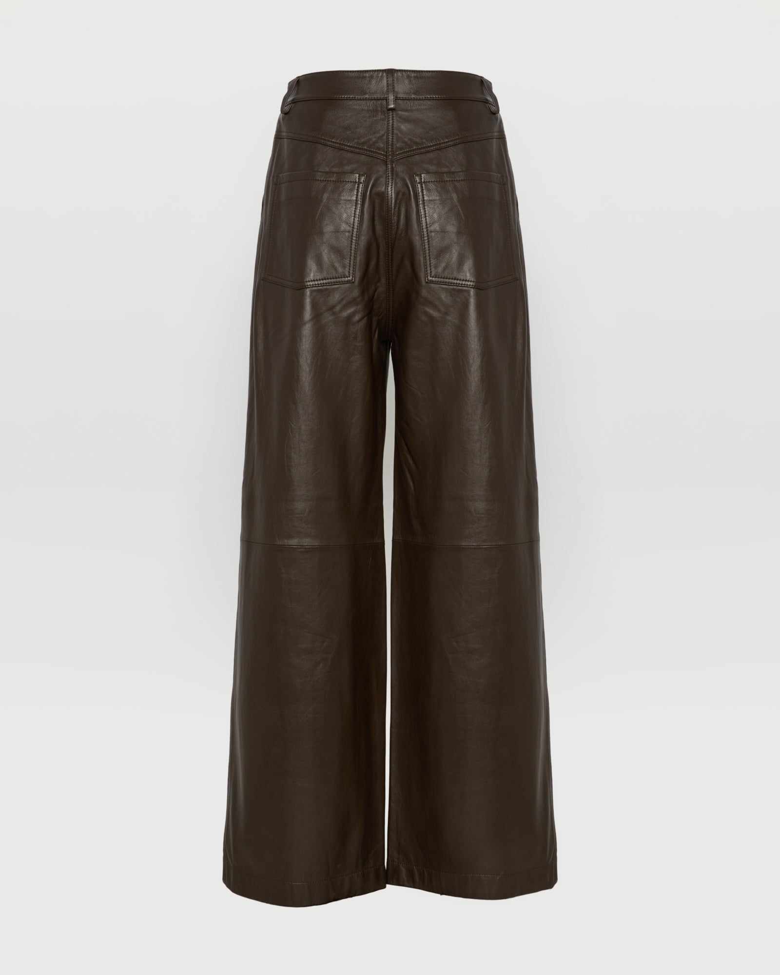 Straight trousers in lamb leather -Yves Salomon