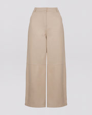 Straight trousers in lamb leather