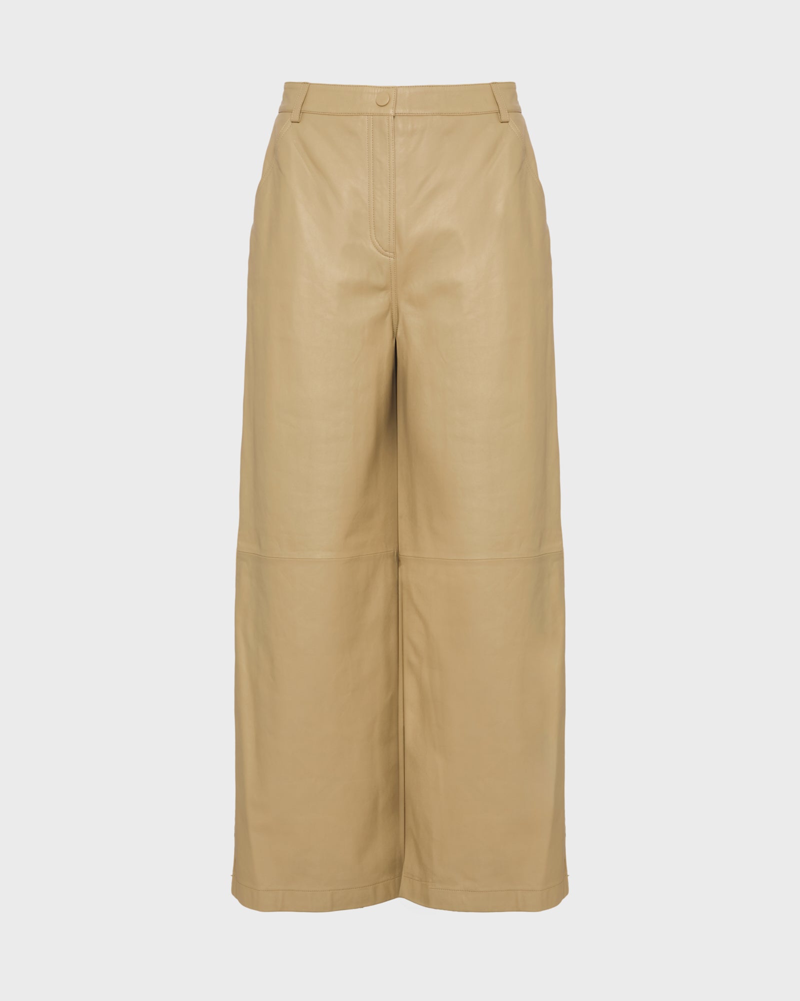 Straight trousers in lamb leather -Yves Salomon