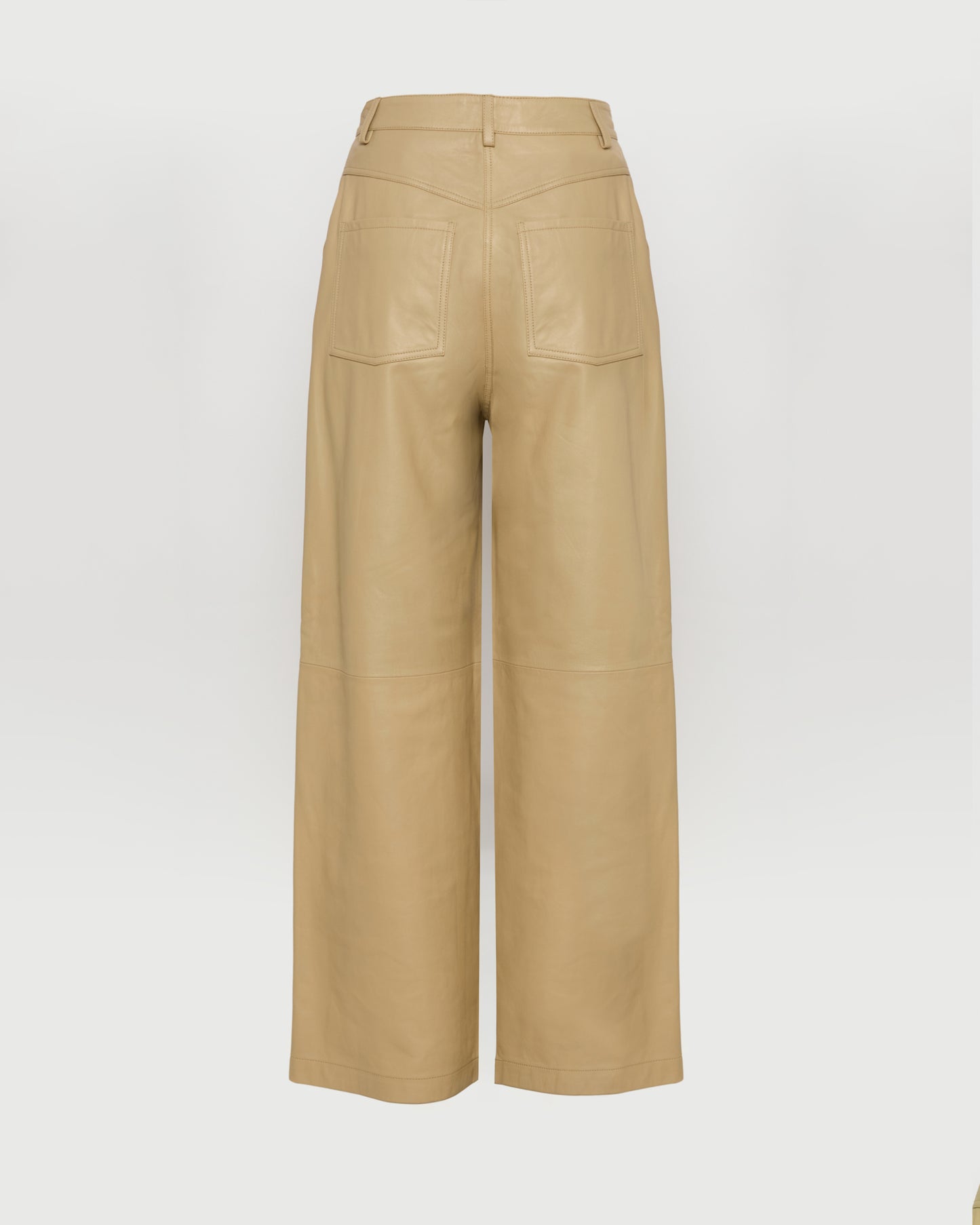Straight trousers in lamb leather -Yves Salomon