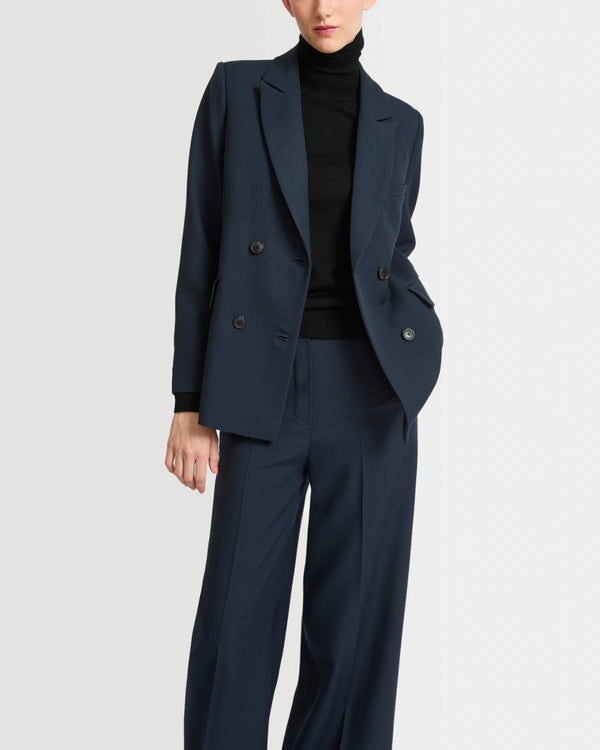 Tailored jacket in wool gabardine fabric