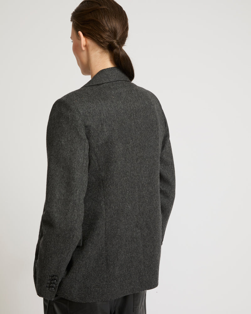 Flannel tailored jacket-Yves Salomon-Winter sale & boxing day
