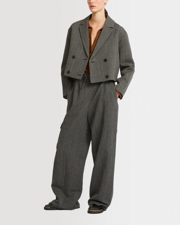 Flannel tailored jacket