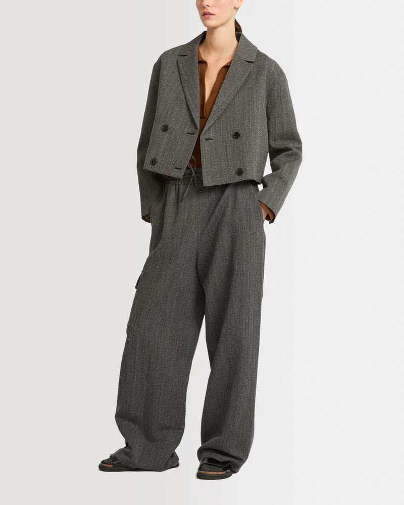 Flannel tailored jacket