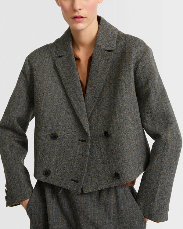 Flannel tailored jacket