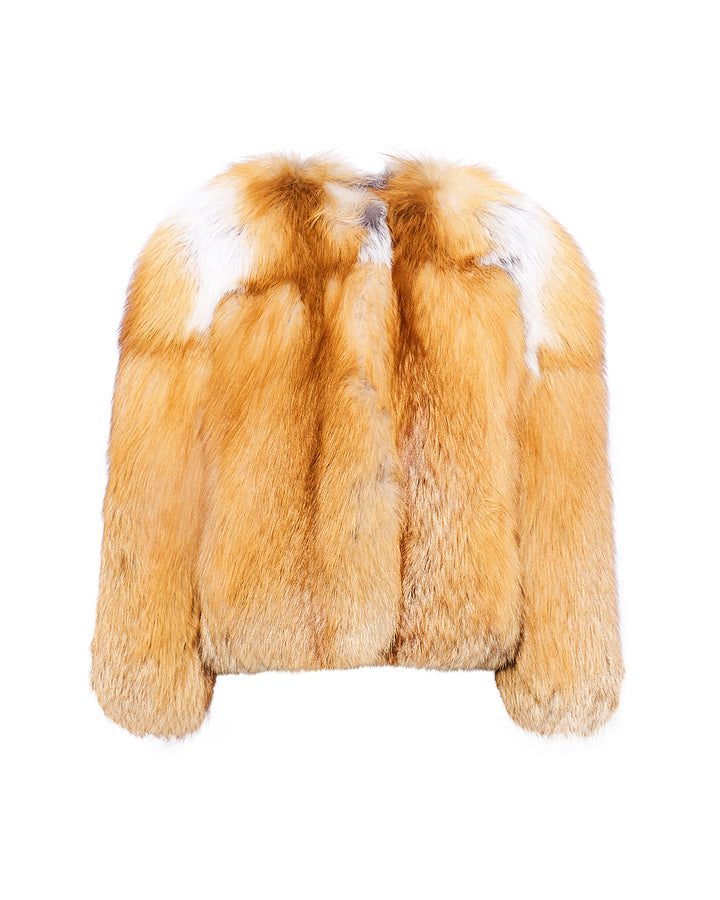 Straight fox fur jacket -Yves Salomon