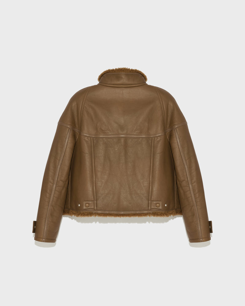 Gonfio merino cropped jacket