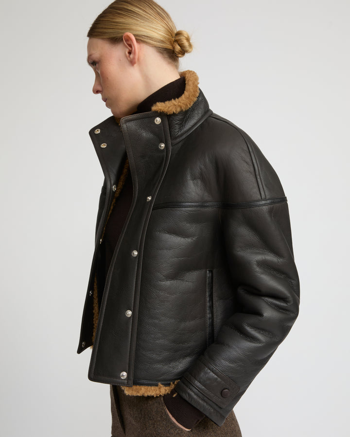 Gonfio merino cropped jacket -Yves Salomon