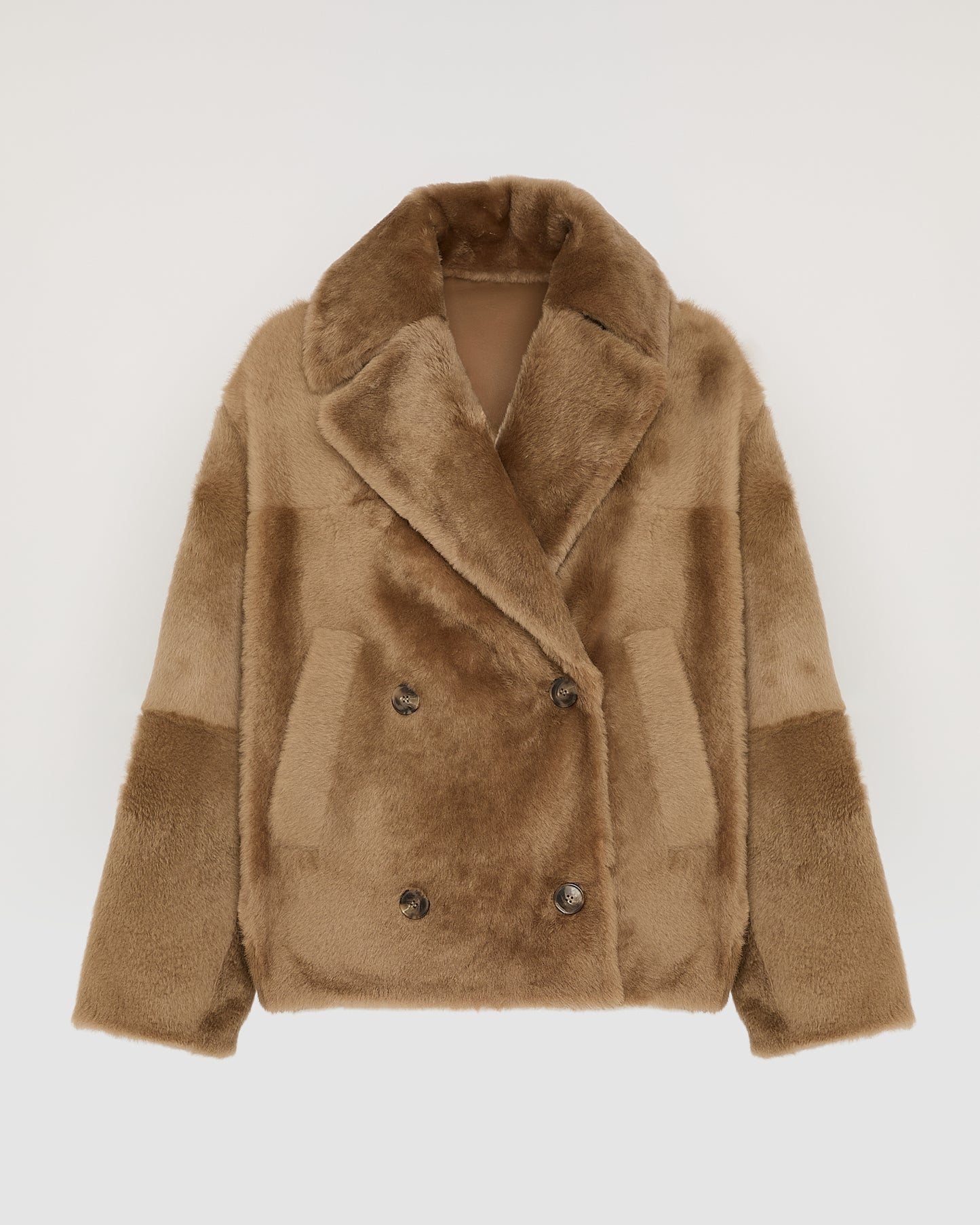 Shearling pea jacket