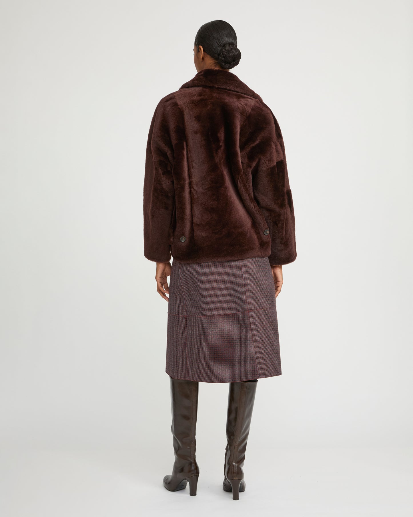 Shearling pea jacket