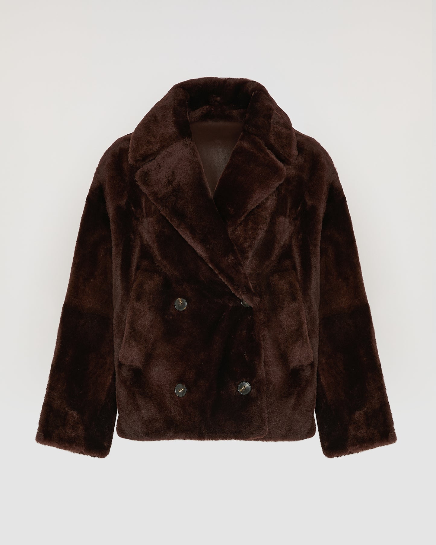 Shearling pea jacket