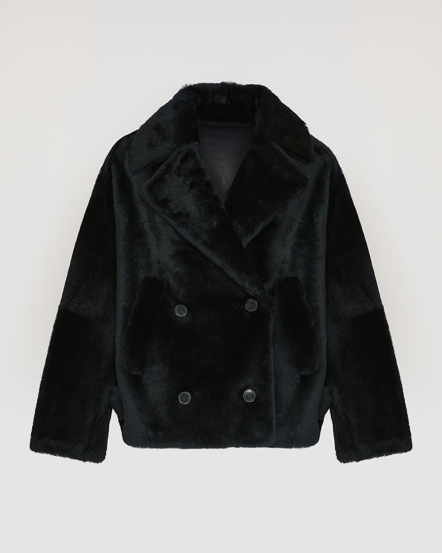 Shearling pea jacket