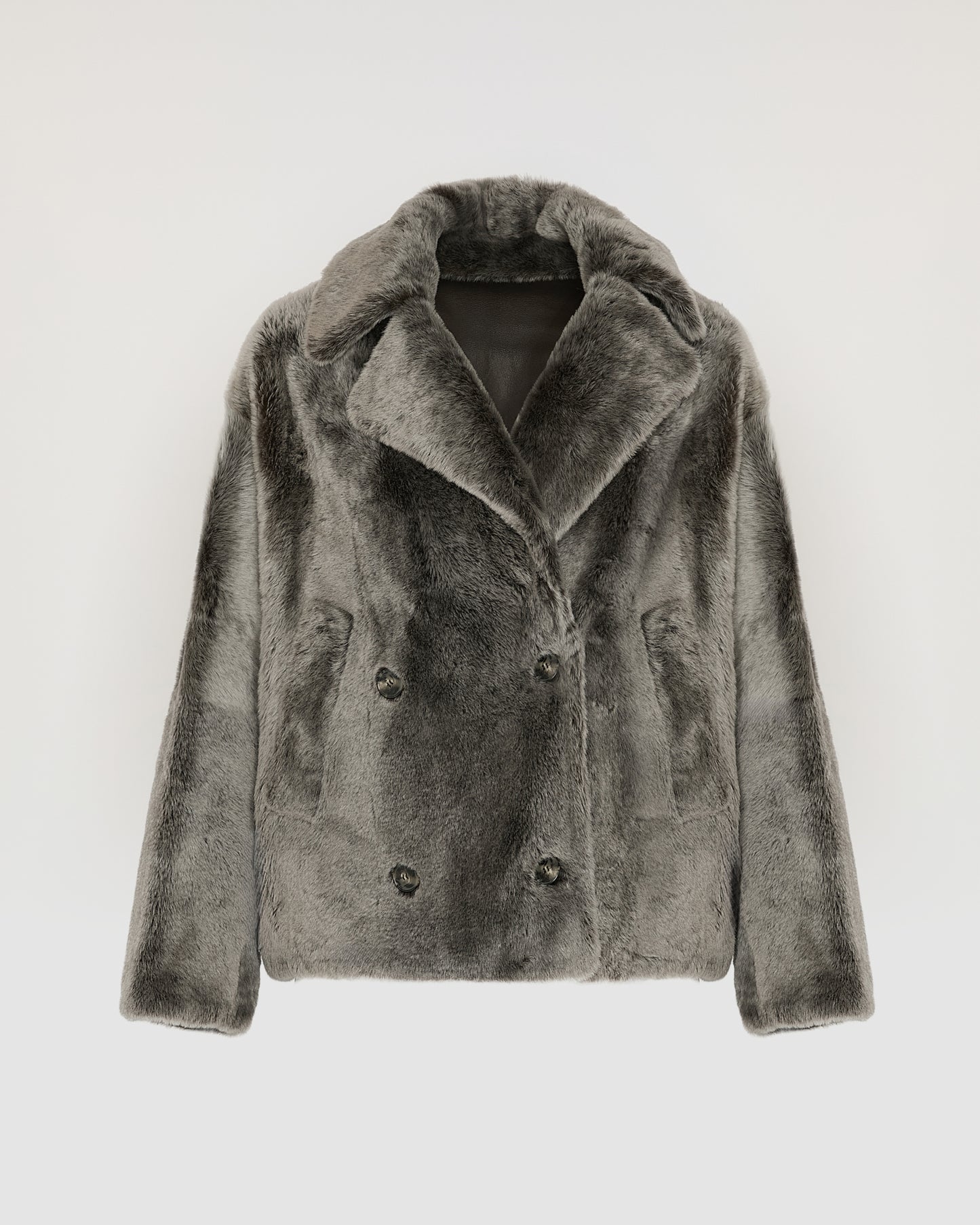 Shearling pea jacket