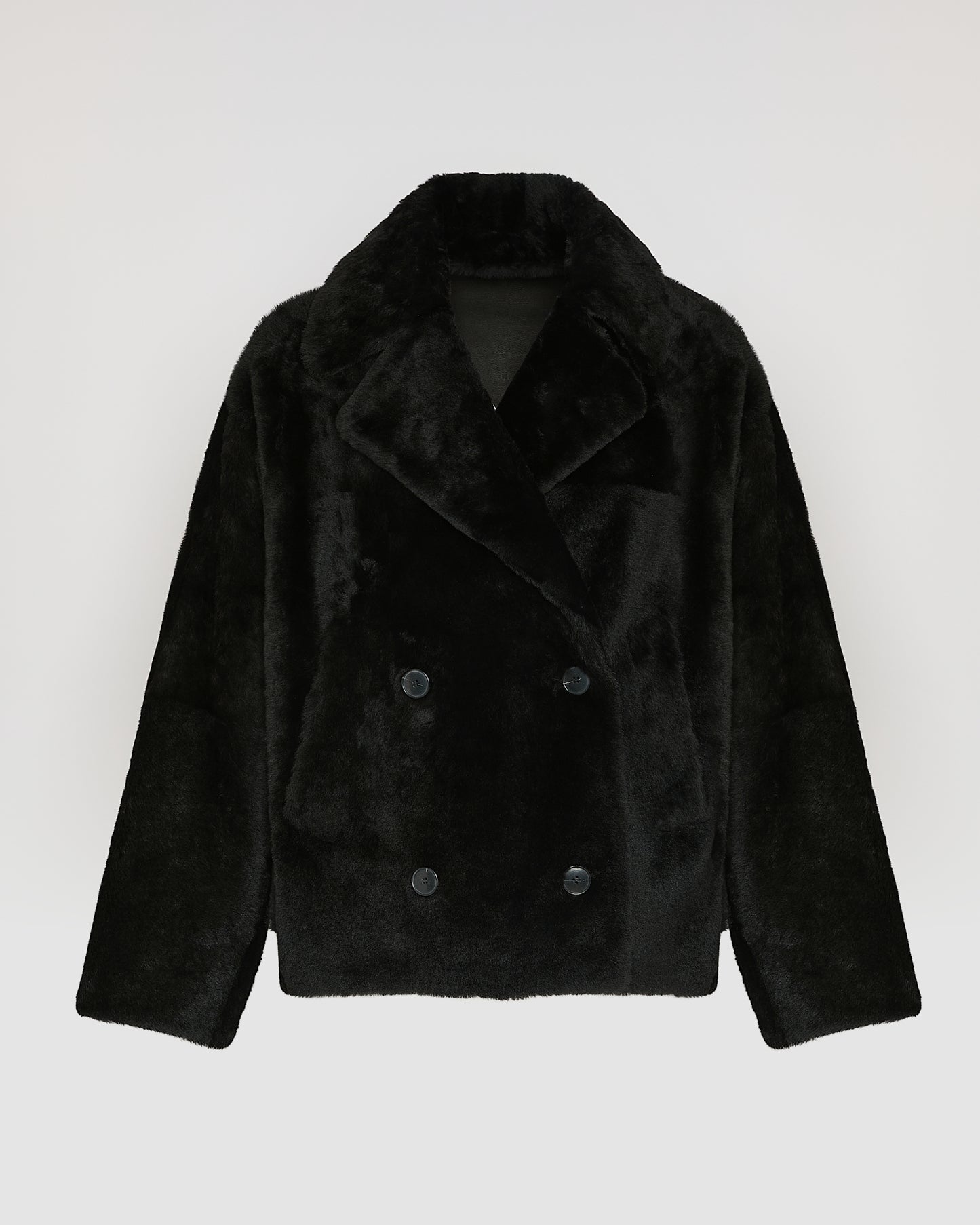 Shearling pea jacket