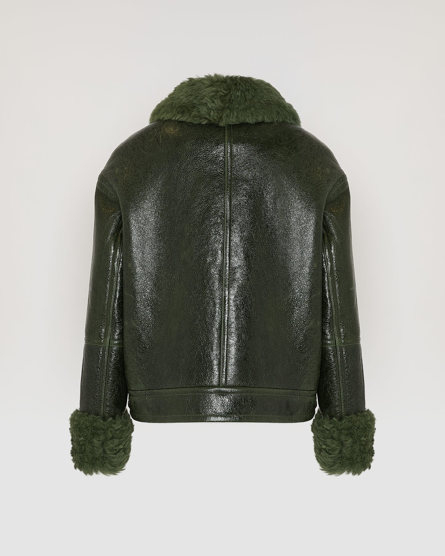 Short jacket in curly Tuscan shearling with vintage finish