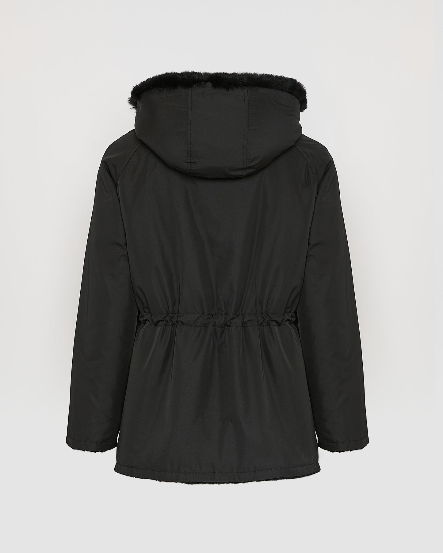 Reversible hooded jacket in rabbit rex fur and technical fabric -Yves Salomon