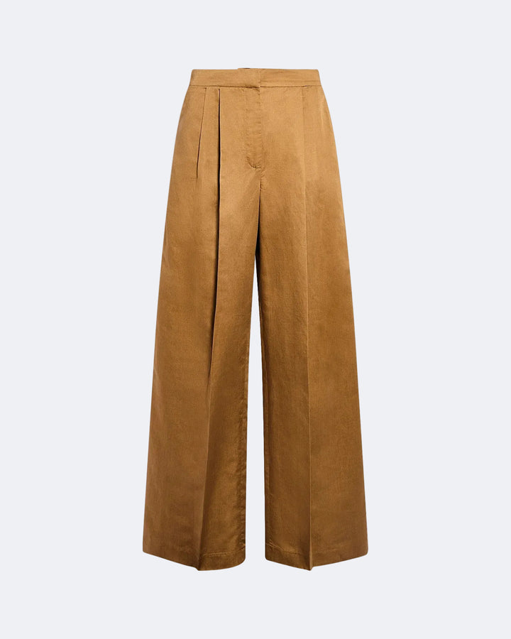 Linen wide leg trousers