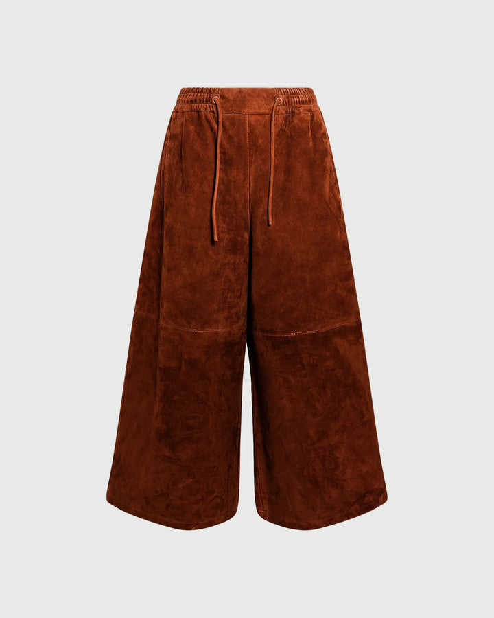Double-sided lambskin culottes