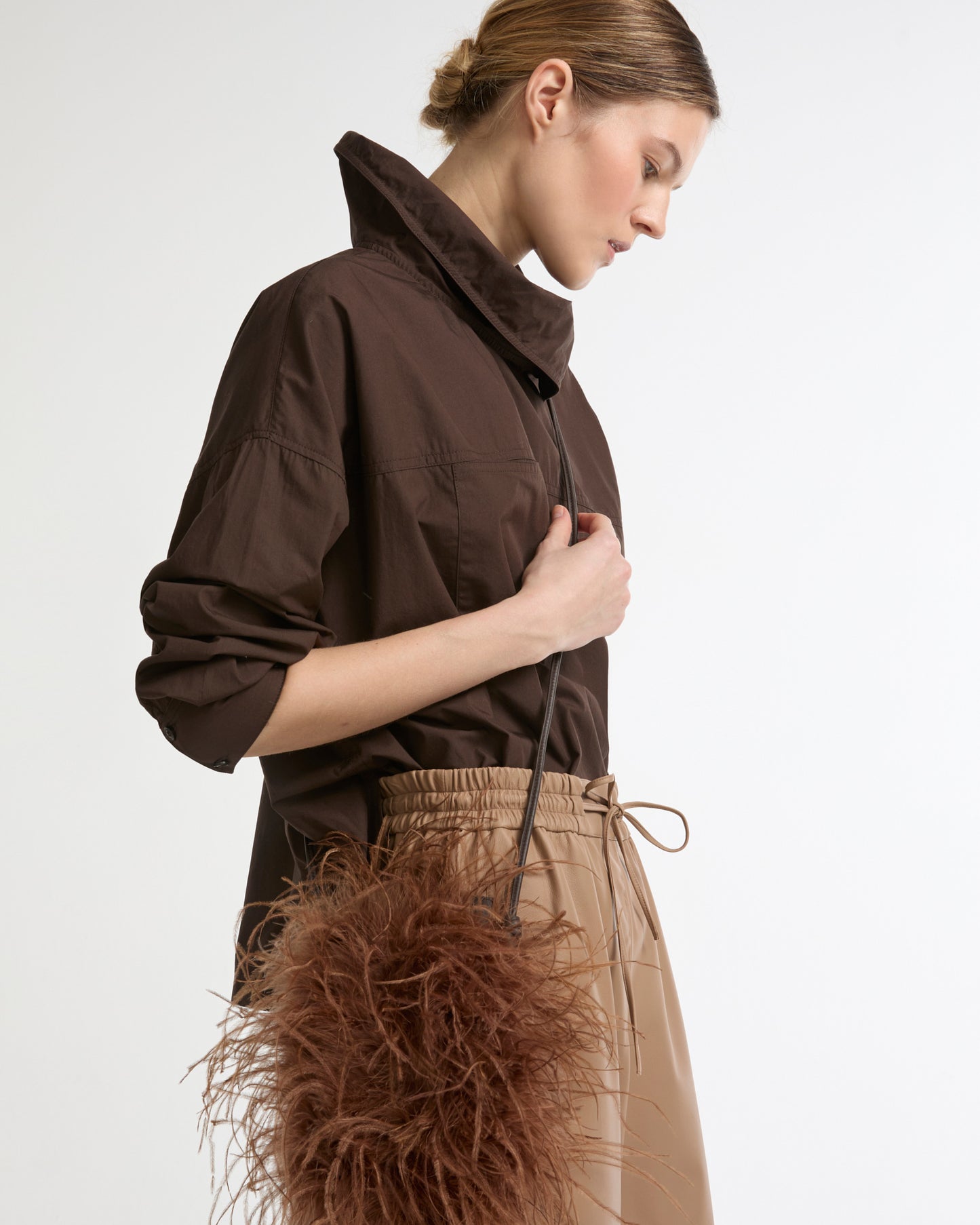 Ostrich Feather Phone Case -Yves Salomon - New spring summer collection