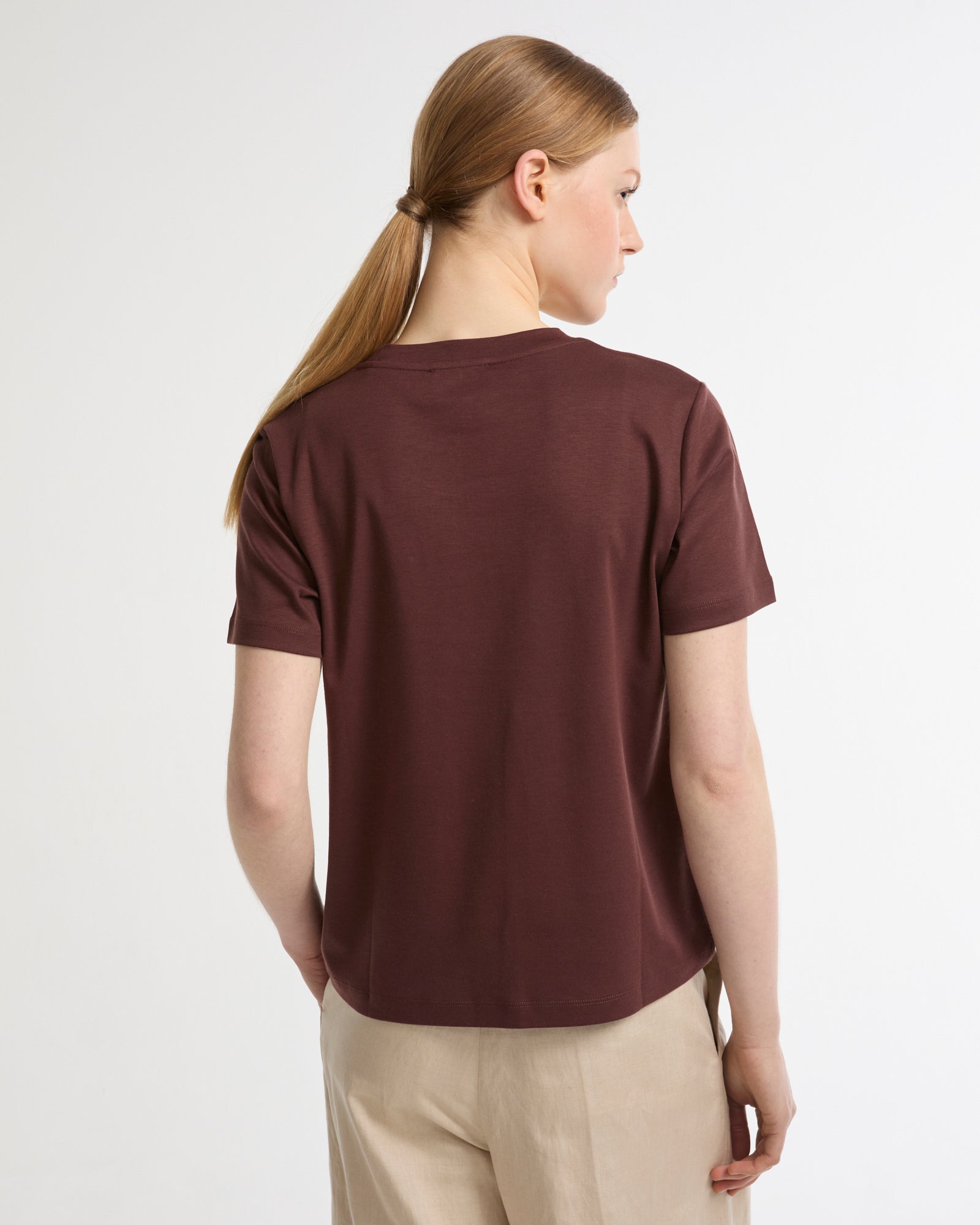 Cotton-silk interlock T-shirt -Yves Salomon - New spring summer collection