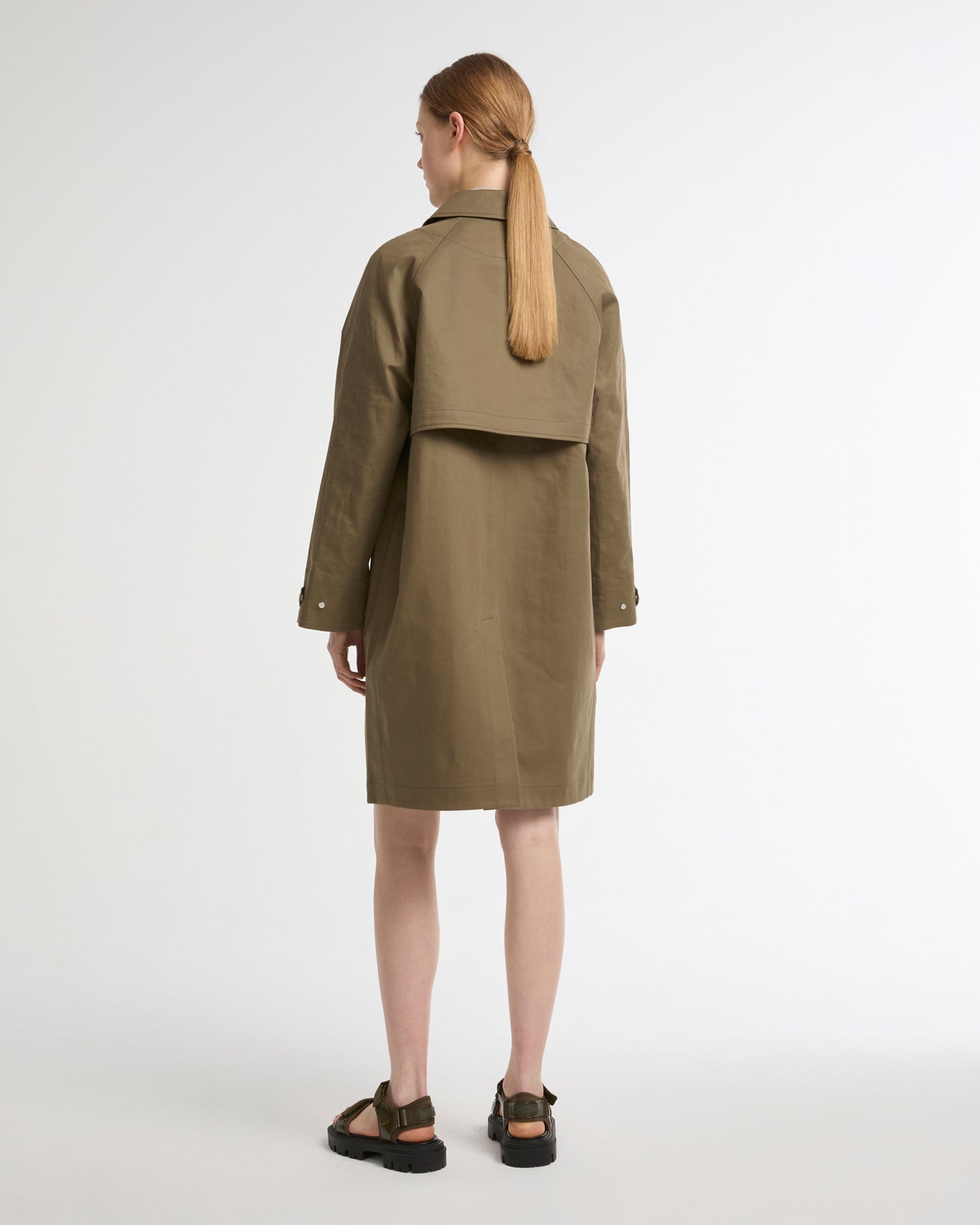 Two-tone double-sided cotton coat -Yves Salomon - New spring summer collection