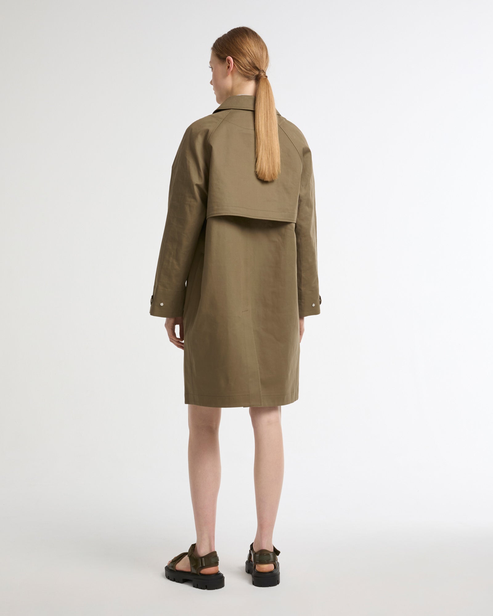Two-tone double-sided cotton coat -Yves Salomon - New spring summer collection