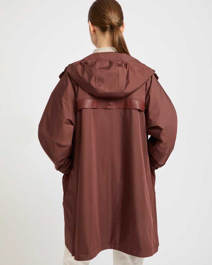 Hooded coat in waterproof technical fabric -Yves Salomon - New spring summer collection