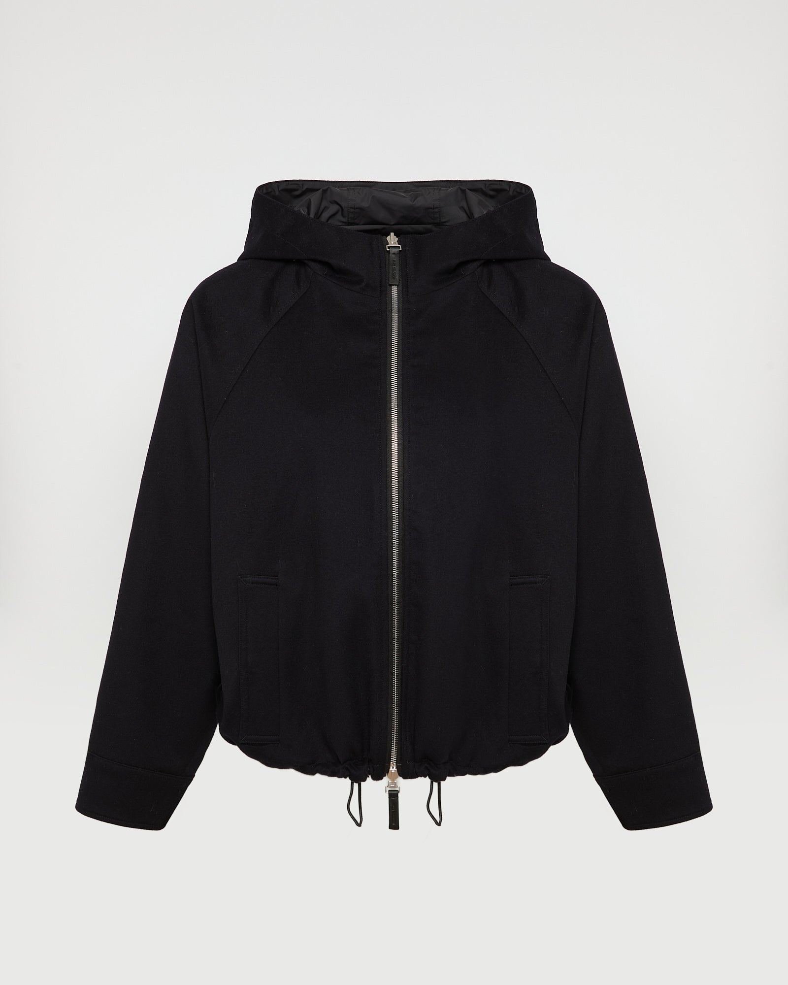 Hooded jacket in wool and cashmere blend reversible in waterproof technical fabric -Yves Salomon - New spring summer collection