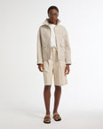 Silver double-sided linen jacket