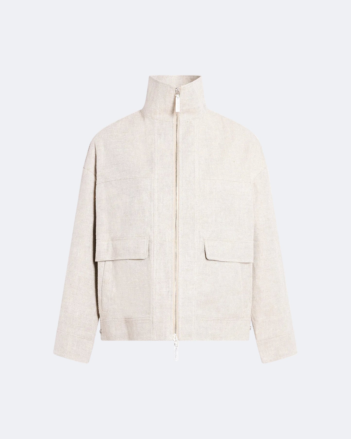 Silver double-sided linen jacket
