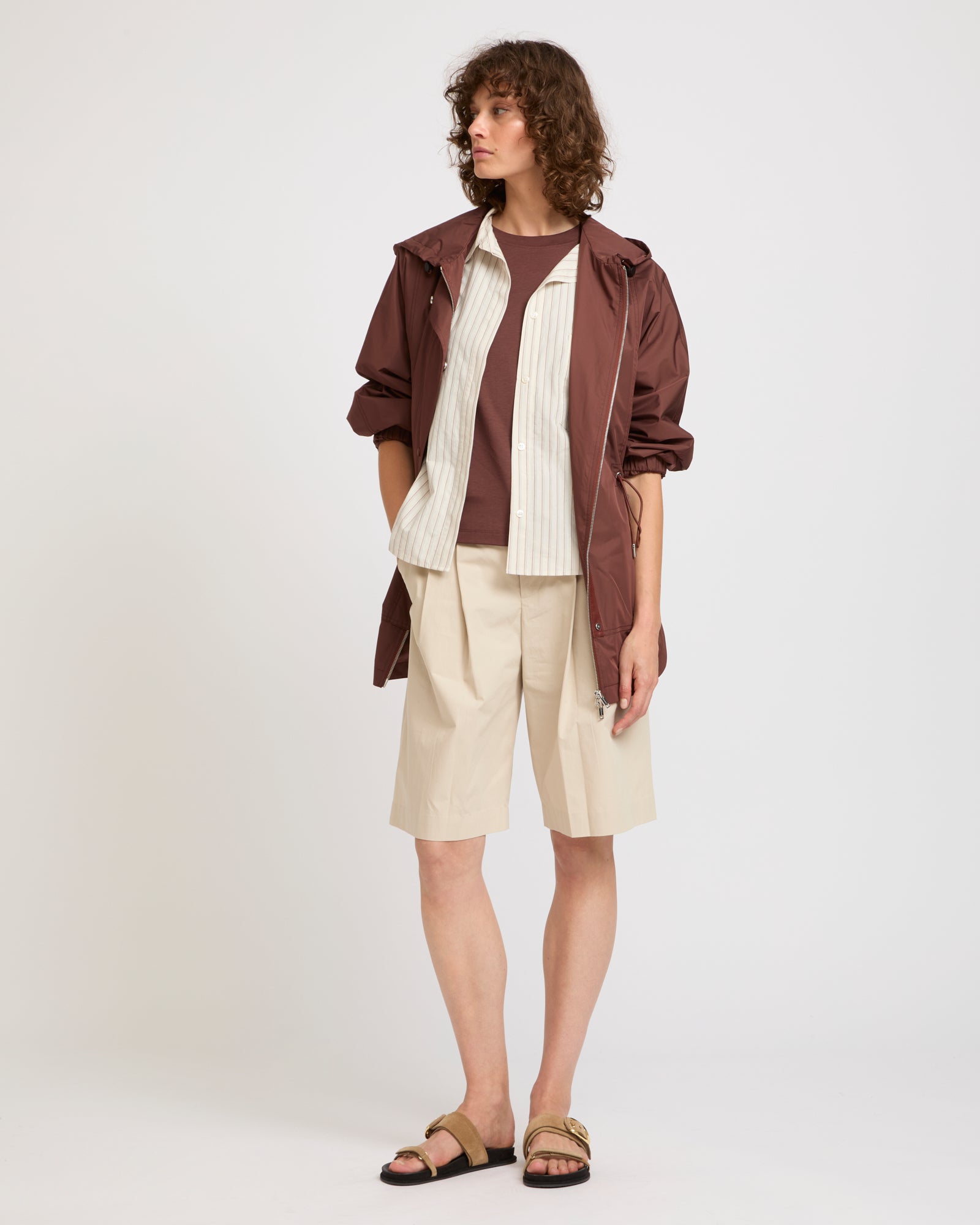 Waterproof technical fabric parka cape -Yves Salomon - New spring summer collection