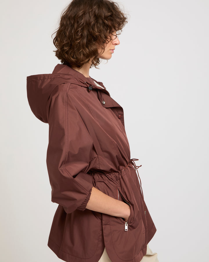 Waterproof technical fabric parka cape -Yves Salomon - New spring summer collection