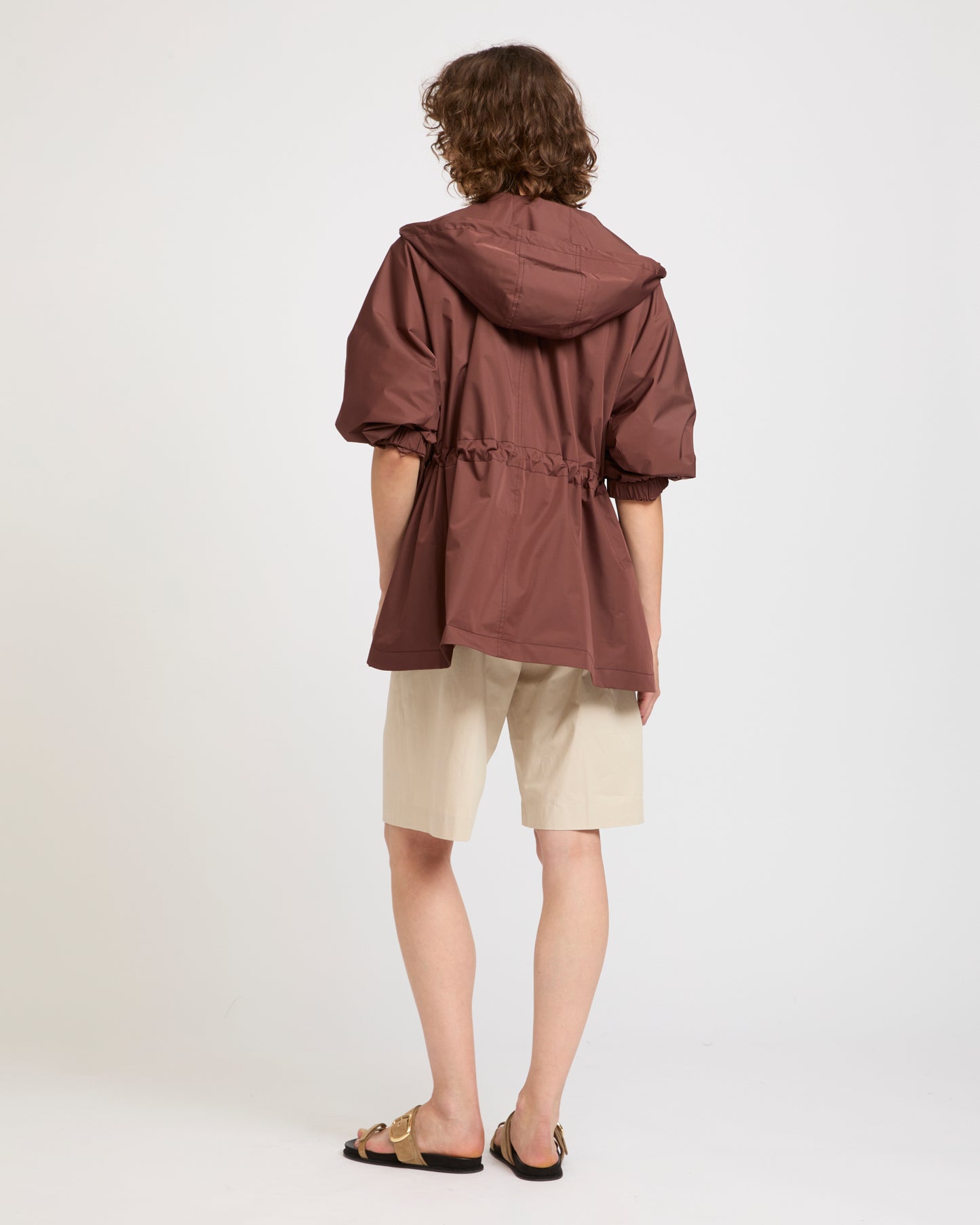 Waterproof technical fabric parka cape -Yves Salomon - New spring summer collection