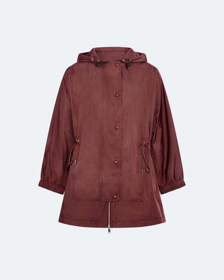 Waterproof technical fabric parka cape