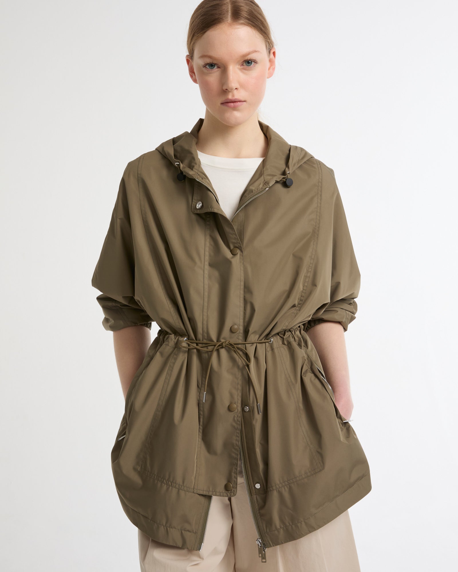 Waterproof technical fabric cape -Yves Salomon - New spring summer collection