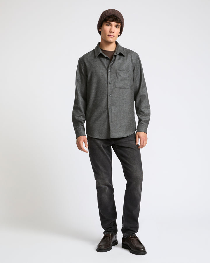 Loro Piana cashmere wool flannel overshirt - Yves Salomon - New Fall Winter Collection