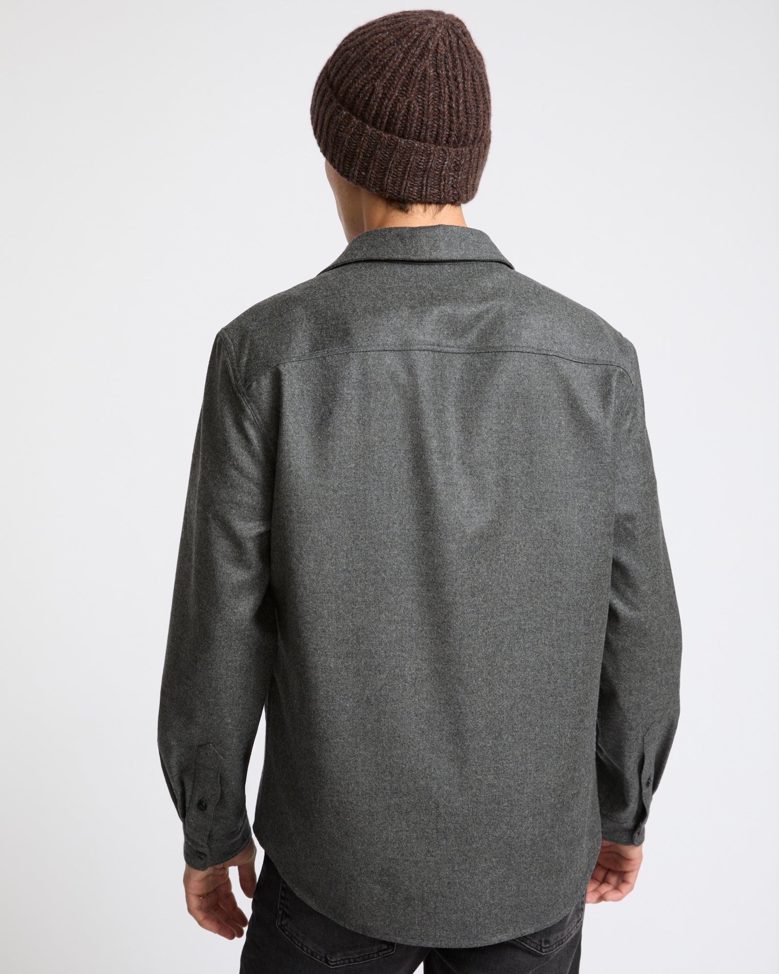 Loro Piana cashmere wool flannel overshirt - Yves Salomon - New Fall Winter Collection