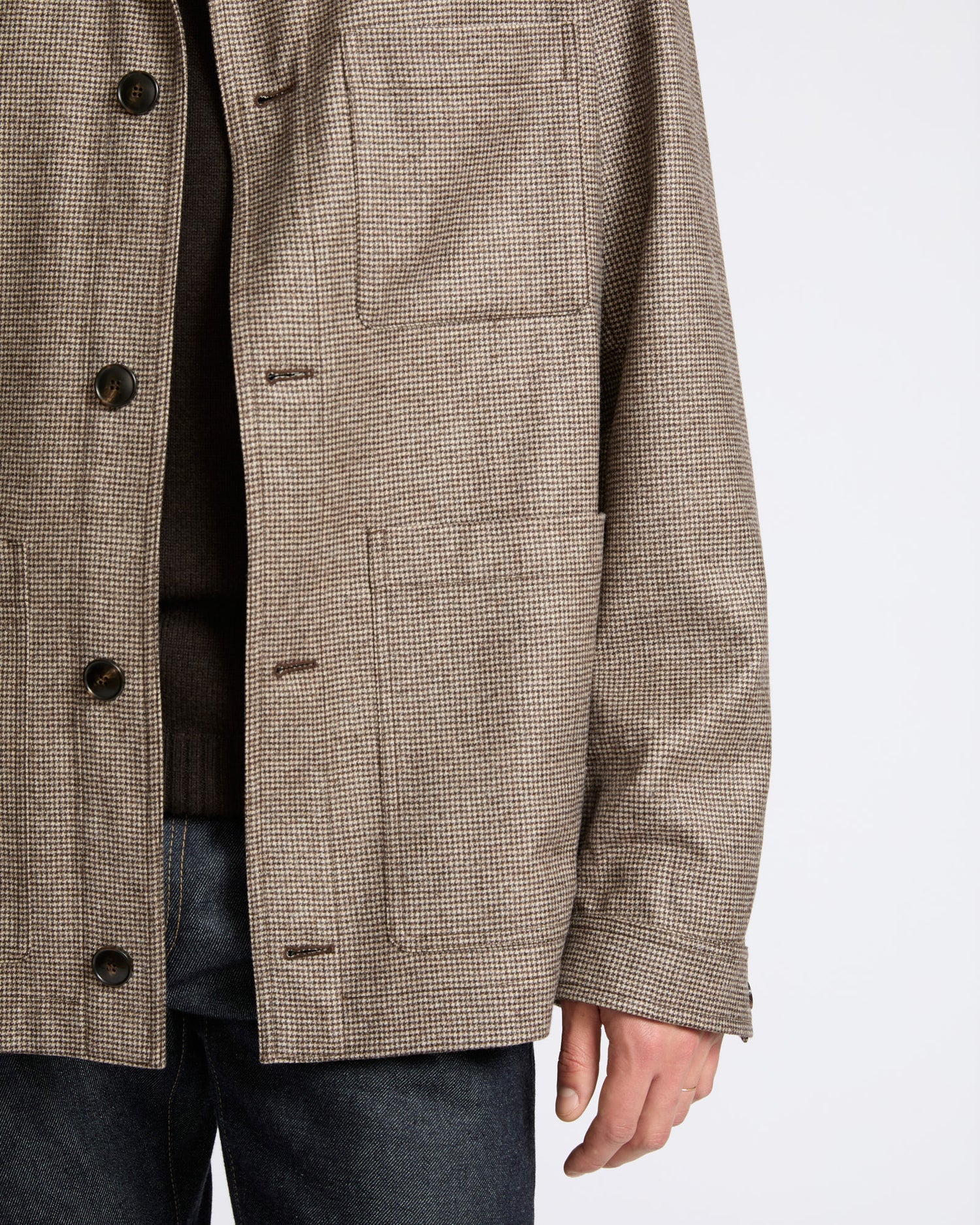 Loro Piana fancy cashmere wool flannel overshirt - Yves Salomon - New Fall Winter Collection