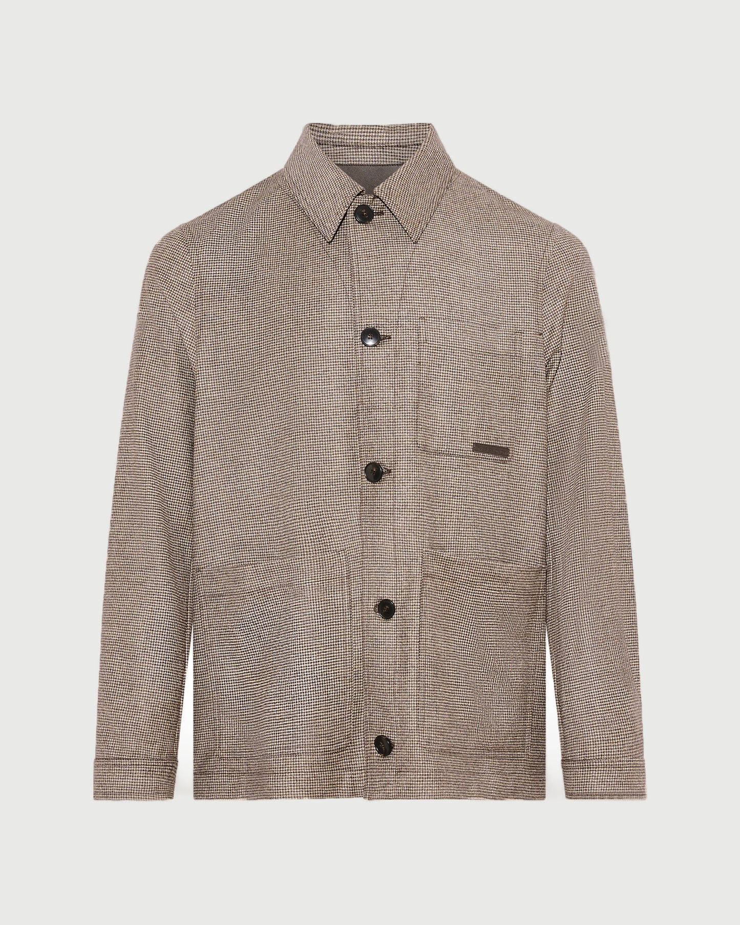Loro Piana fancy cashmere wool flannel overshirt