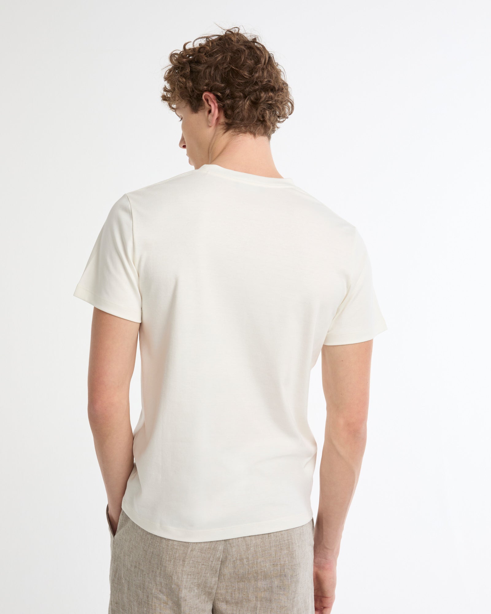 Summer sale - Cotton-silk interlock T-shirt -Yves Salomon - New spring summer collection