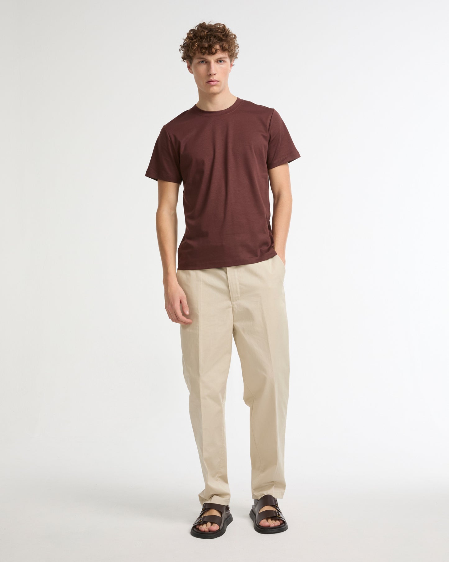 Summer sale - Cotton-silk interlock T-shirt -Yves Salomon - New spring summer collection