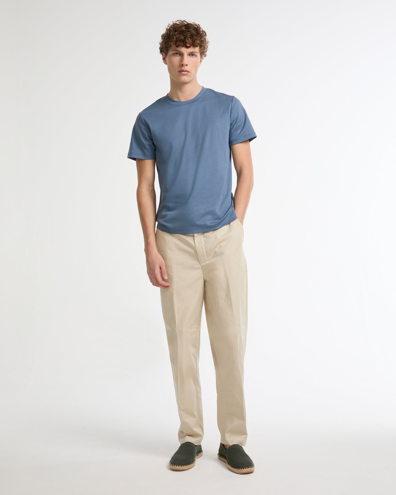 Summer sale - Cotton-silk interlock T-shirt -Yves Salomon - New spring summer collection