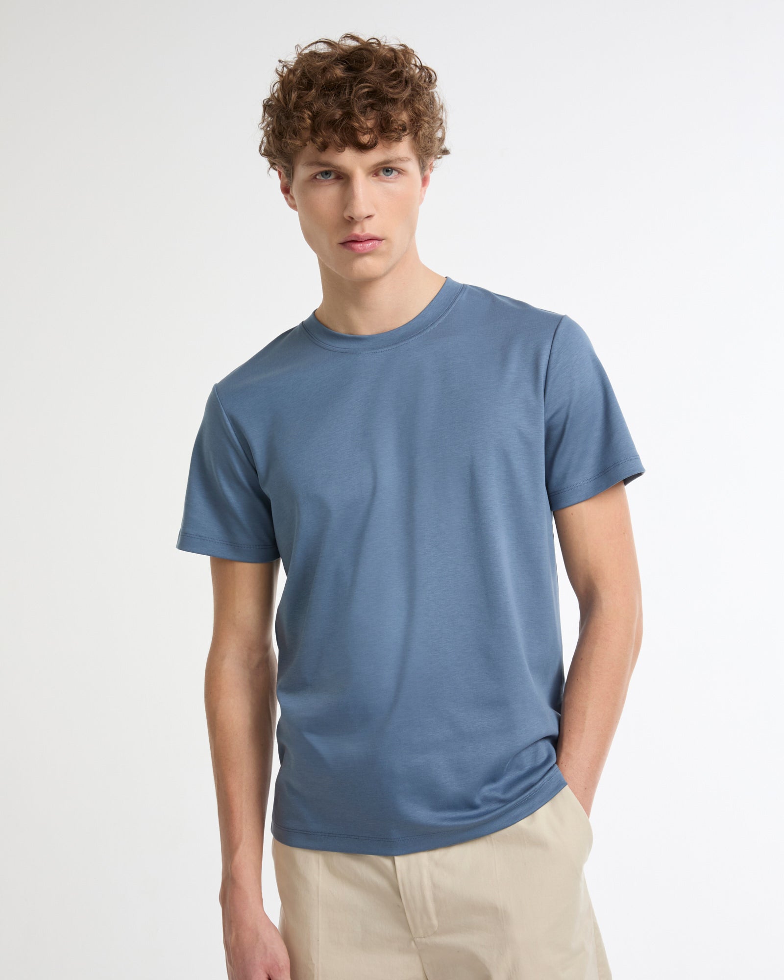 Summer sale - Cotton-silk interlock T-shirt -Yves Salomon - New spring summer collection