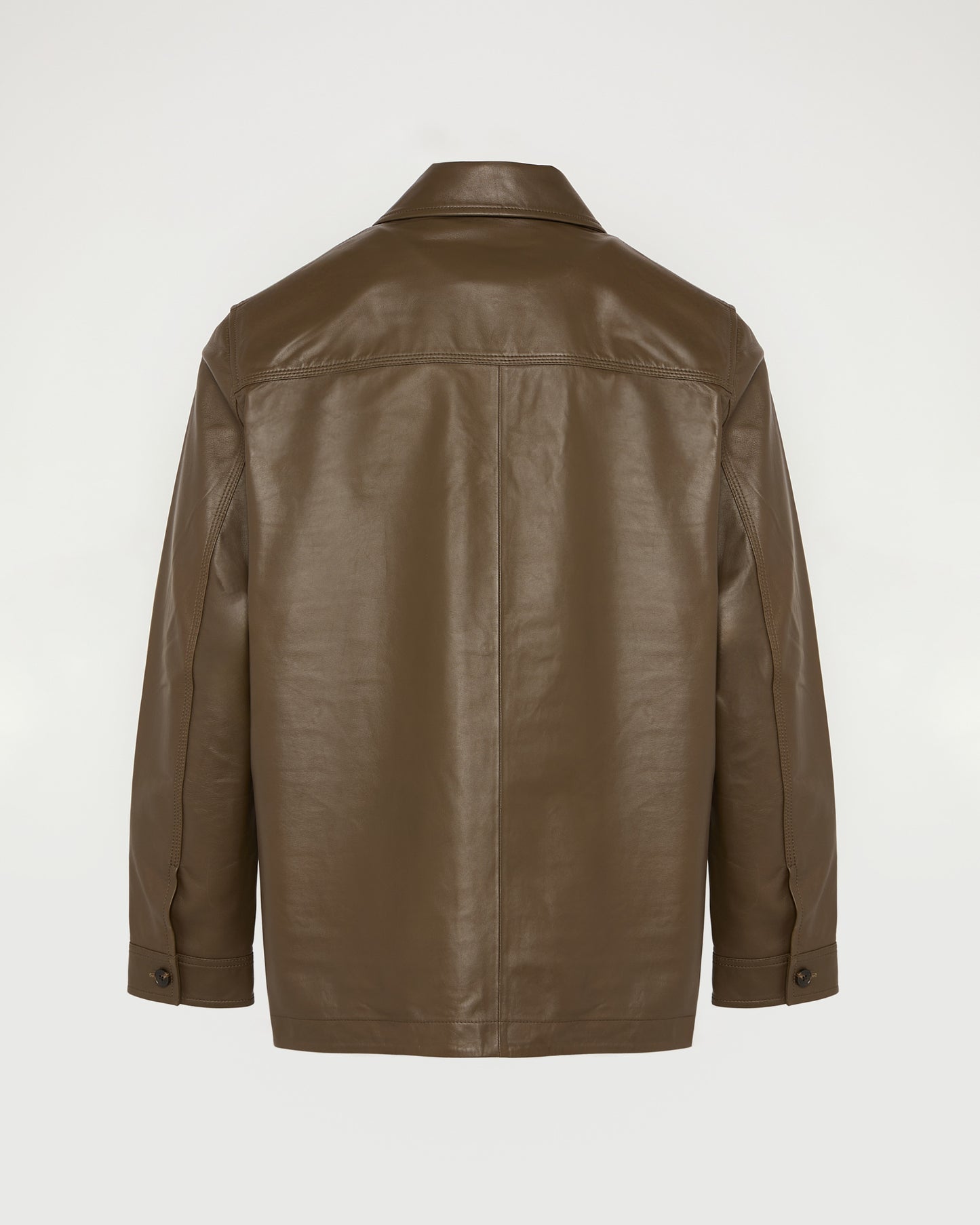 Overshirt-style lambskin leather jacket -Yves Salomon - New spring summer collection