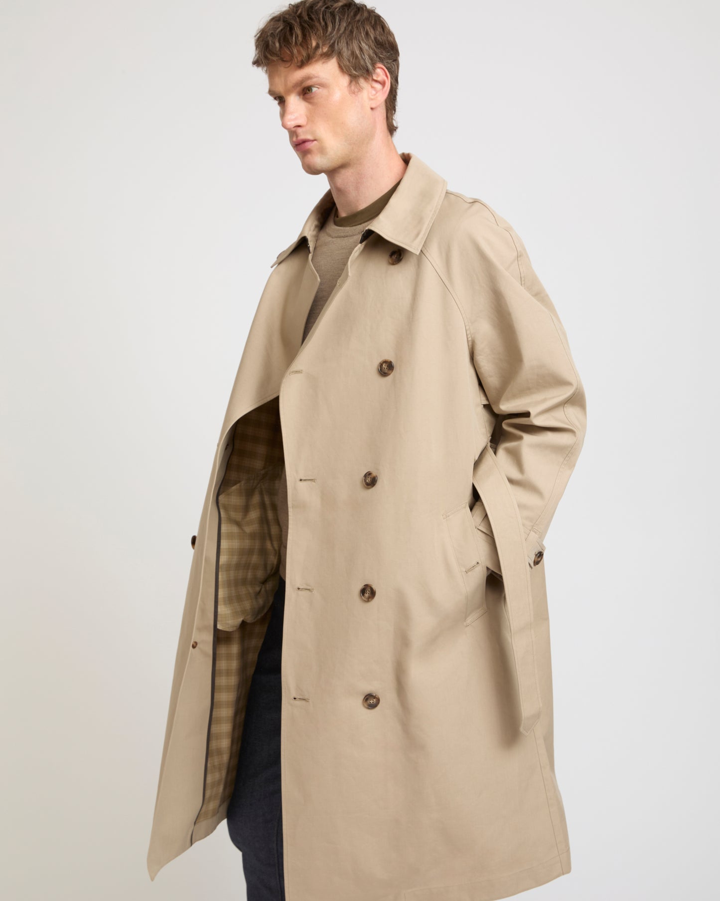 Summer sale - Two-tone double-sided cotton trench coat -Yves Salomon - New spring summer collection