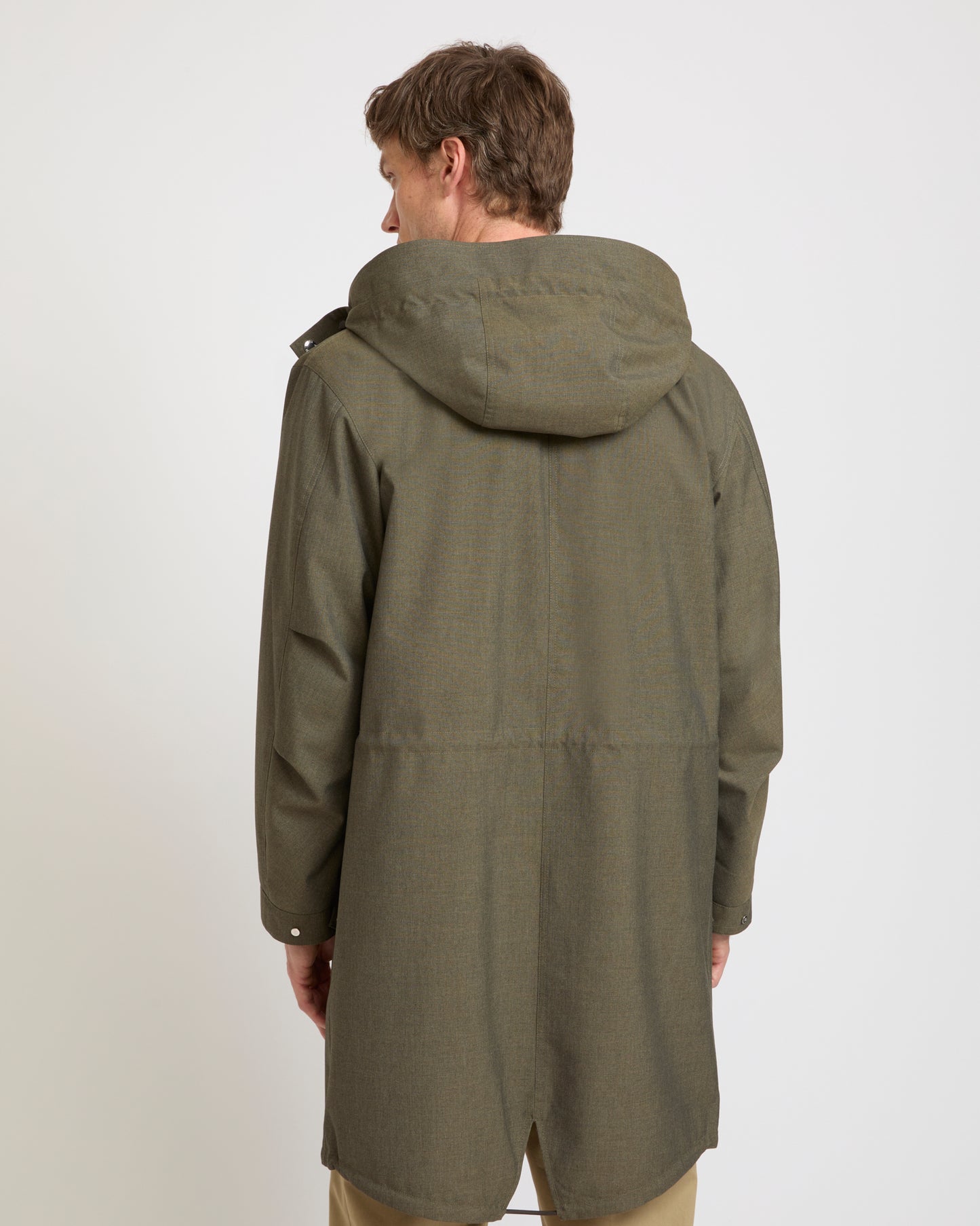 Pilot Parka in technical fabric with a cool wool look -Yves Salomon - New spring summer collection