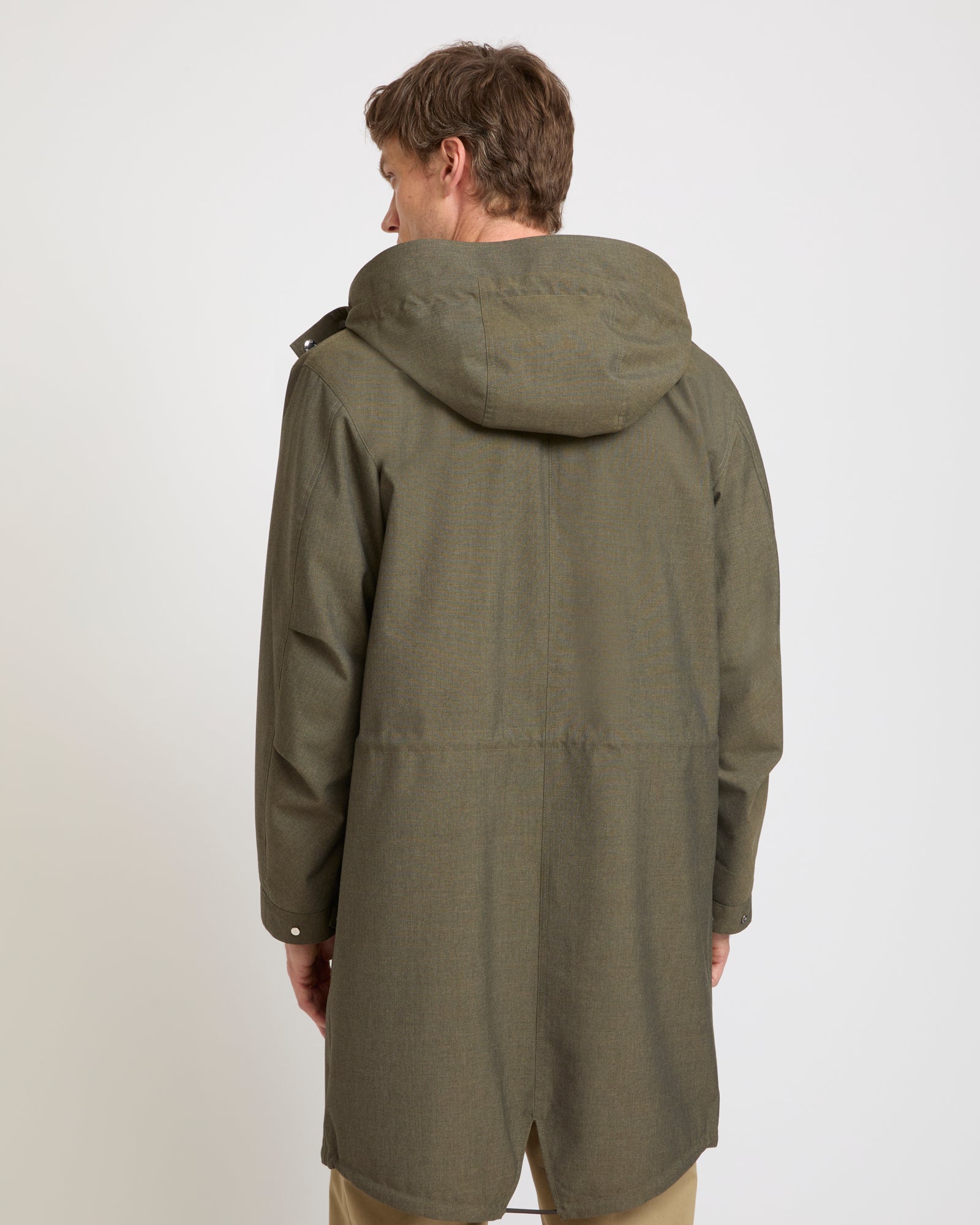 Pilot Parka in technical fabric with a cool wool look -Yves Salomon - New spring summer collection